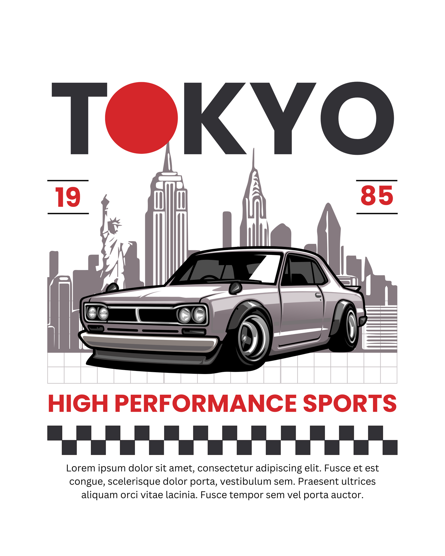 OVER SIZED FIT PRINTED WHITE T-SHIRT