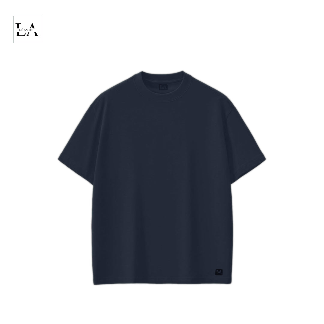 OVER SIZED FIT PLAIN BLACK T-SHIRT