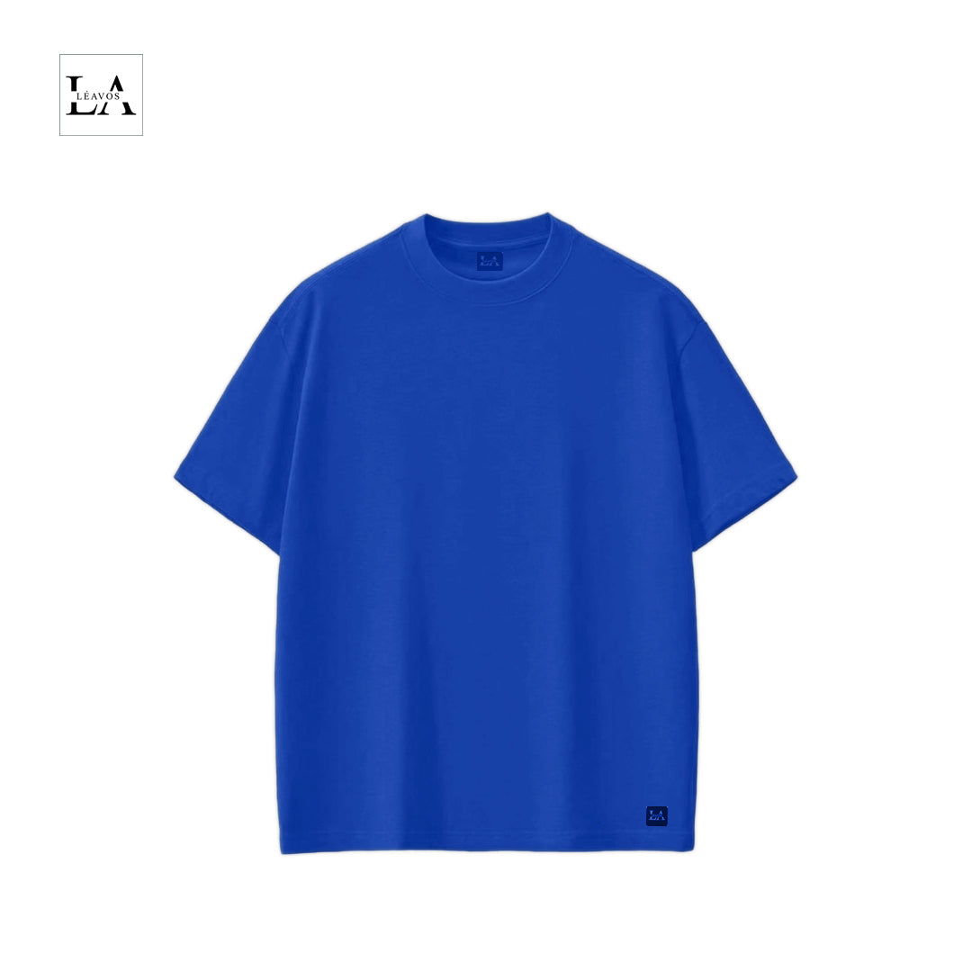 OVER SIZED FIT PLAIN BLUE T-SHIRT