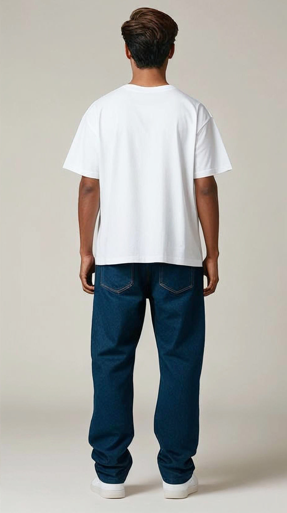 OVER SIZED FIT PLAIN WHITE T-SHIRT